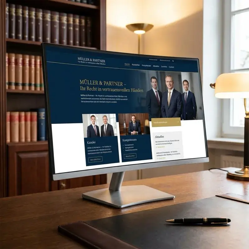 Webseite für Anwaltskanzlei: Mandanten gewinnen & Vertrauen aufbauen (2026)