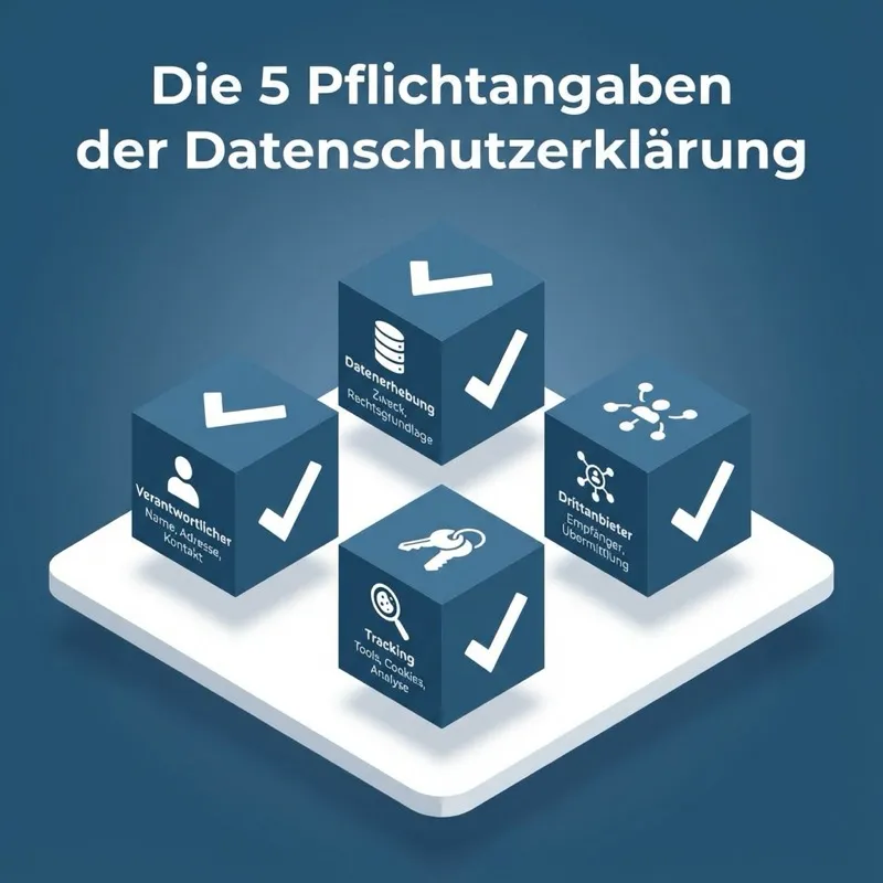 Datenschutzerklärung Pflichtangaben - Die 5 wichtigsten Bestandteile nach DSGVO